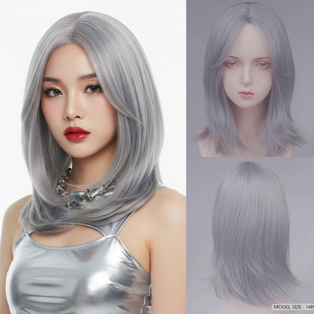 Термостойкий синтетический серый парик для косплея, средняя часть линии, короткий прямой парик до плеч для модных мужчин и женщин
Термостойкий синтетический серый парик для косплея, средняя часть линии, короткий прямой парик до плеч для модных мужчин и женщин