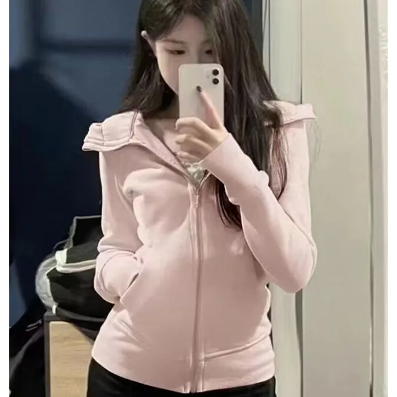 Women Long Sleeves Hoodies Coat Female Solid Color Sweatshirts Spring Autumn Ladies Hooded Zippert Cardigan Jacket Sportshirts
Women Long Sleeves Hoodies Coat Female Solid Color Sweatshirts Spring Autumn Ladies Hooded Zippert Cardigan Jacket Sportshirts