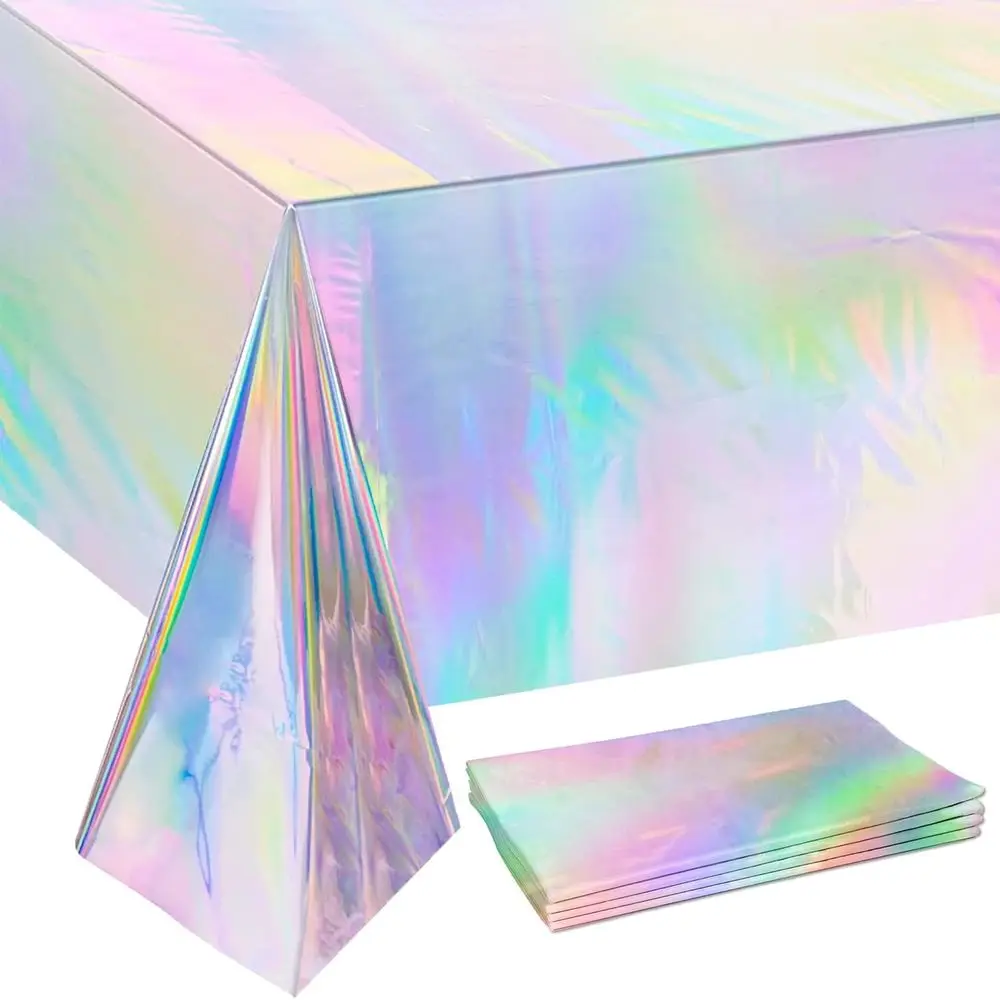 Iridescent Plastic Tablecloths, 4-Pack, 54 x 108, Ideal for Galentine's Day, New Year's, Birthdays, Disco, Bachelorette, and Wed
Iridescent Plastic Tablecloths, 4-Pack, 54 x 108, Ideal for Galentine's Day, New Year's, Birthdays, Disco, Bachelorette, and Wed