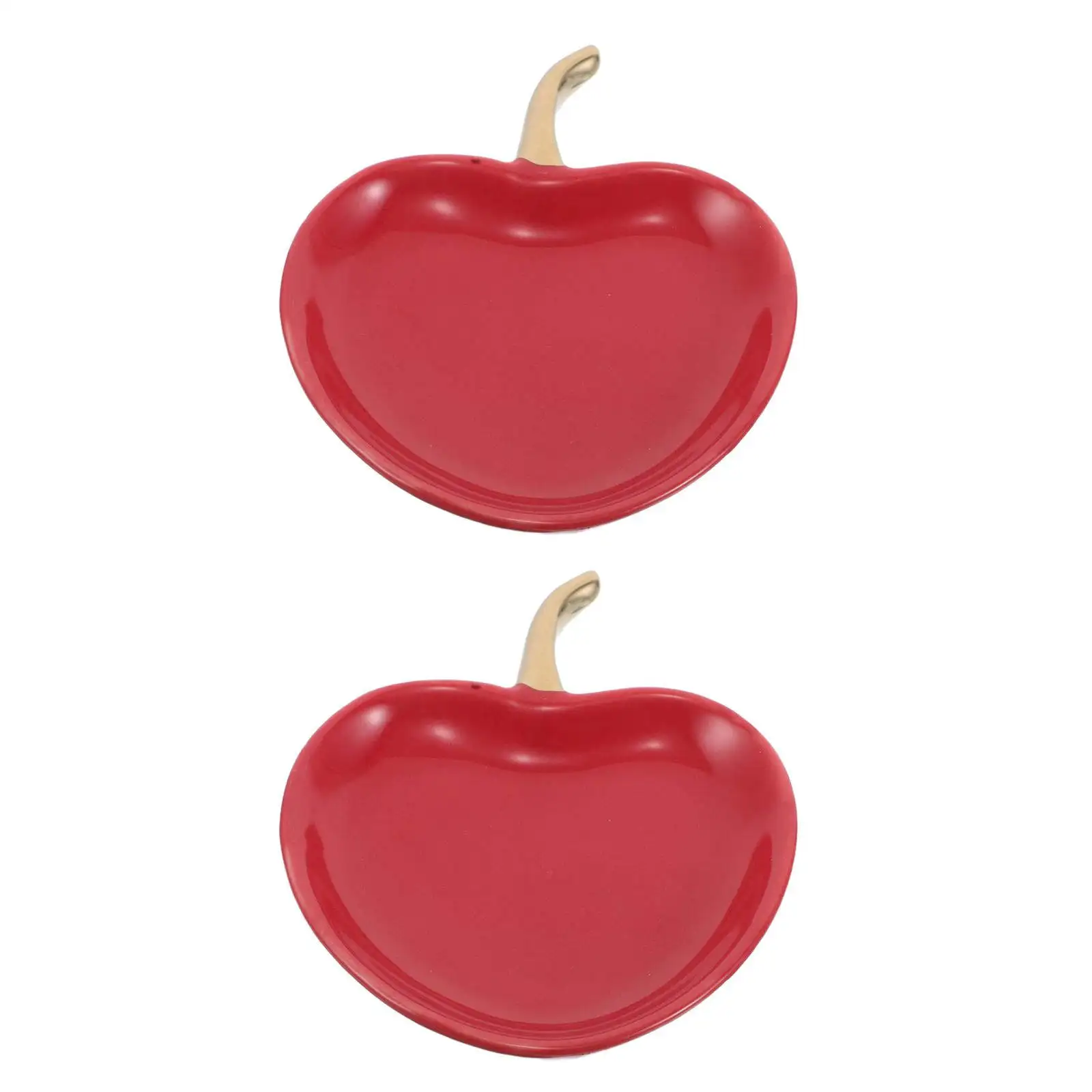 2Pcs Ceramic Jewelry Tray Red Shaped Decorative Jewelry Plate Holder Vanity Table Trinket Storage Dish Accessories
2Pcs Ceramic Jewelry Tray Red Shaped Decorative Jewelry Plate Holder Vanity Table Trinket Storage Dish Accessories