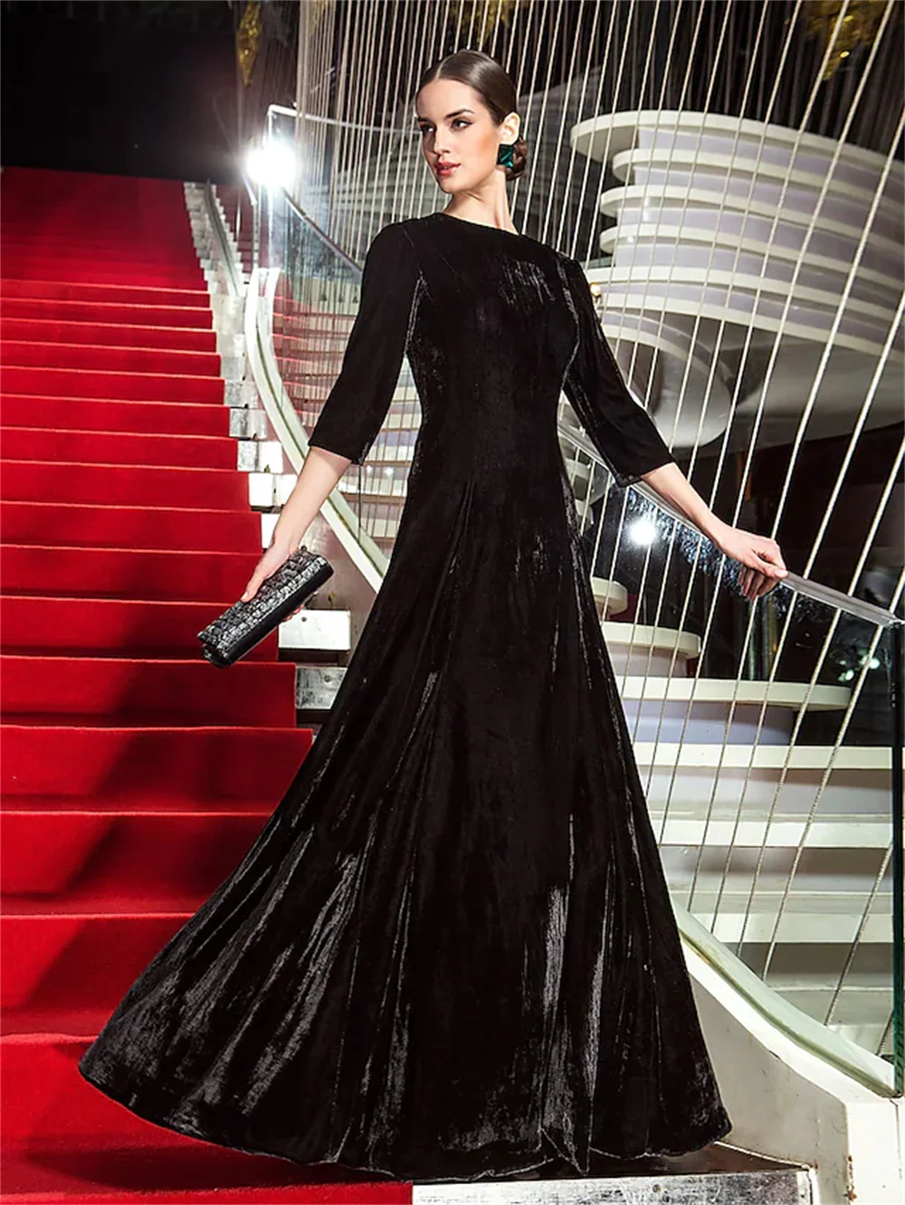 A-Line Celebrity Style Lady Film Festival Vintage Inspired Formal Evening Ball Dress Jewel Neck Length Velvet With Pleats 2023
A-Line Celebrity Style Lady Film Festival Vintage Inspired Formal Evening Ball Dress Jewel Neck Length Velvet With Pleats 2023