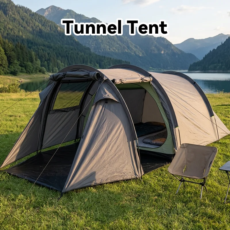 Spacious 3-4 Person Portable Tunnel Tent Large Group Adventure Hiking Easy Setup Outdoor Camping Shelter
Spacious 3-4 Person Portable Tunnel Tent Large Group Adventure Hiking Easy Setup Outdoor Camping Shelter