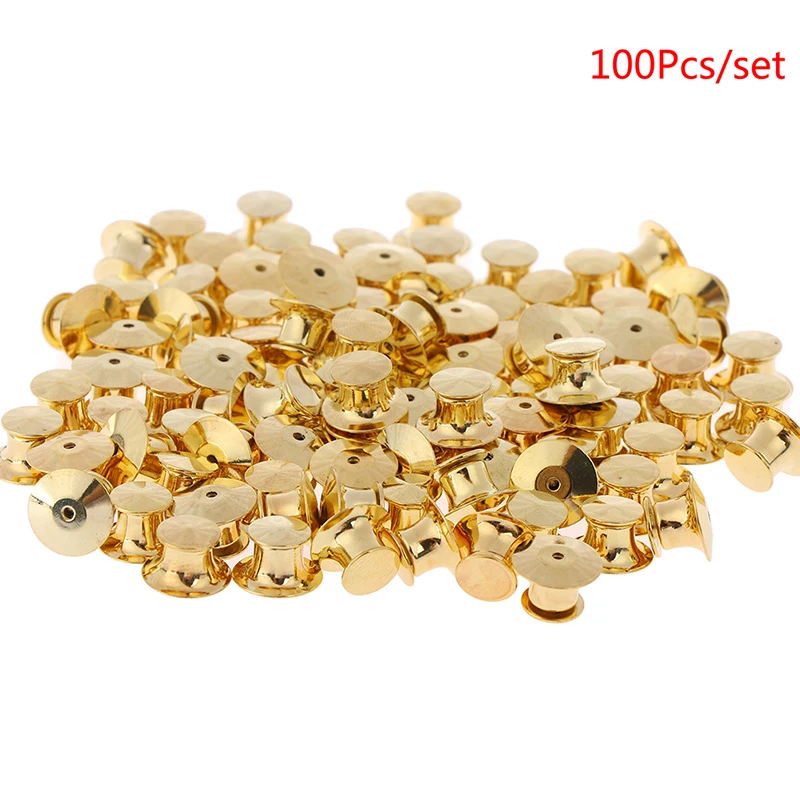 100Pcs/set Gold LOW PROFILE Locking Pin Backs Keepers for all Pin Post Pins
100Pcs/set Gold LOW PROFILE Locking Pin Backs Keepers for all Pin Post Pins