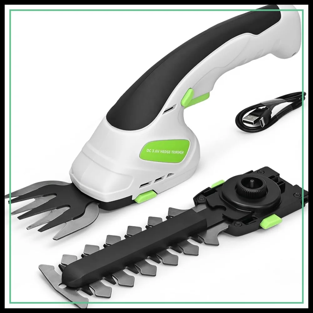 2-in-1 Cordless Hedge Trimmer & Grass Shear with 2.0Ah Battery & Type-C Charging, Electric Trimmer for Garden, Yard, Lawn
2-in-1 Cordless Hedge Trimmer & Grass Shear with 2.0Ah Battery & Type-C Charging, Electric Trimmer for Garden, Yard, Lawn
