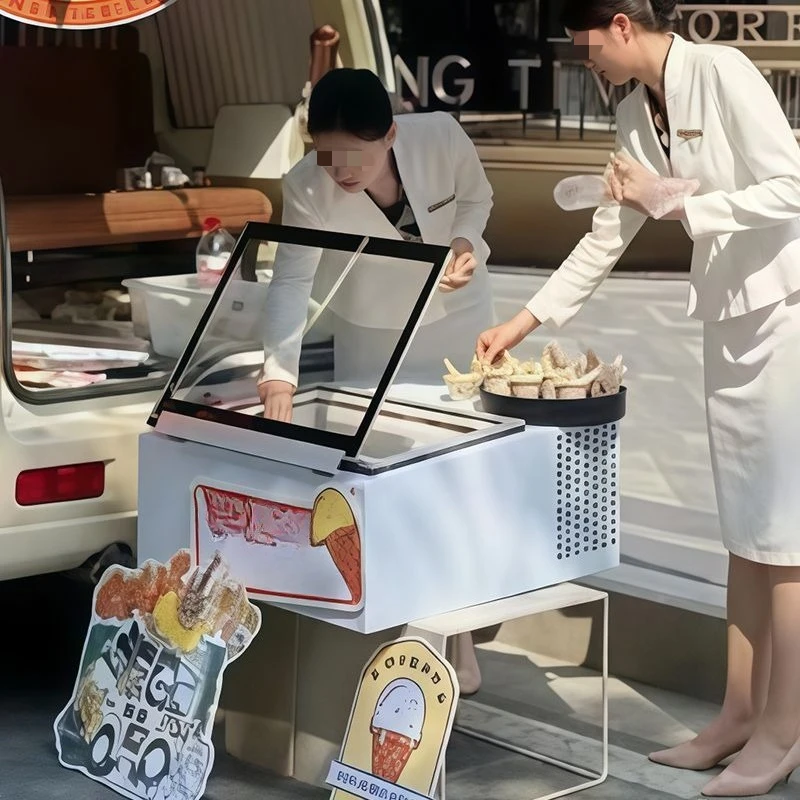 Ice cream display cabinet Commercial freezer Small stall Italian digging ball
Ice cream display cabinet Commercial freezer Small stall Italian digging ball