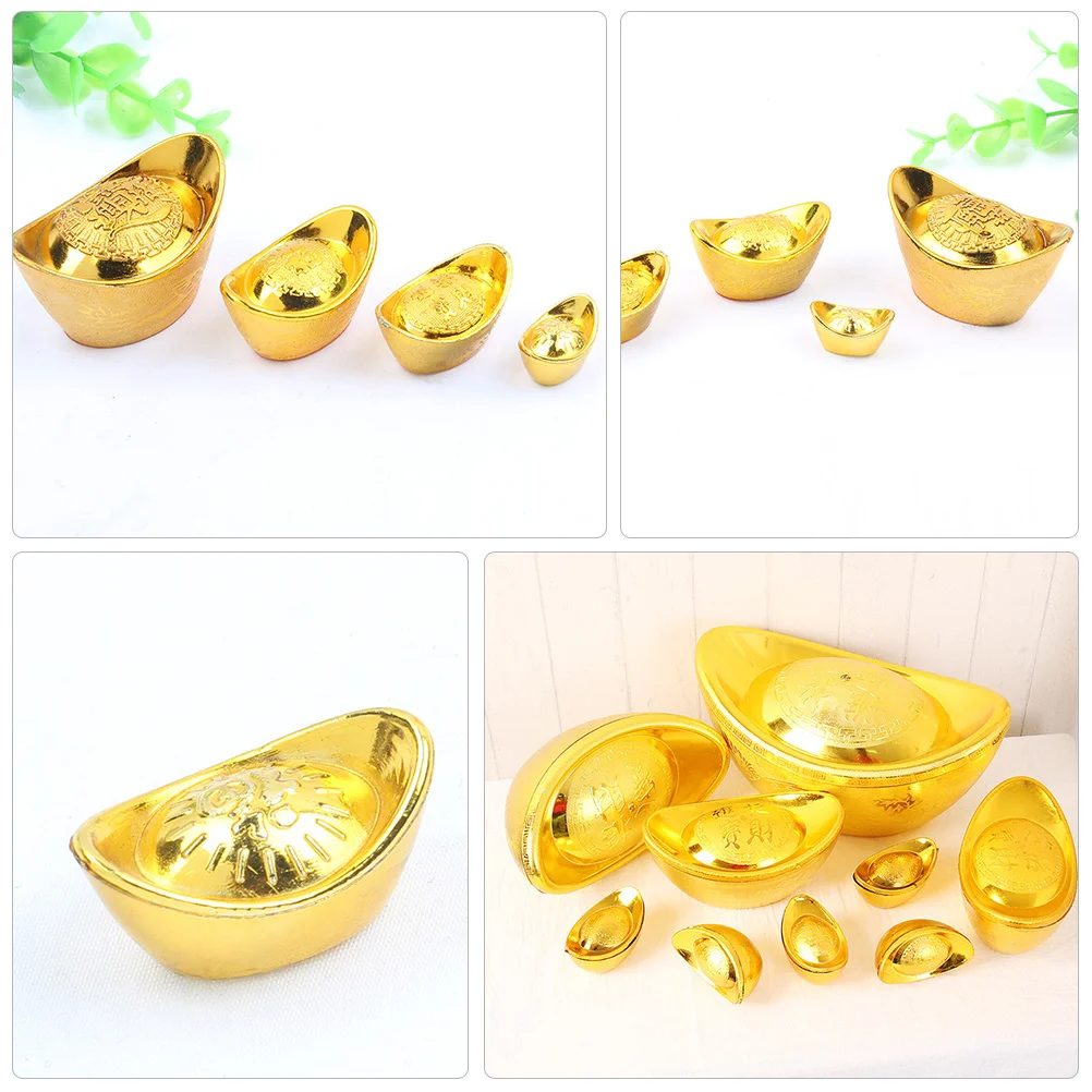 20Pcs Auspicious Gold Ingot Cake Crafts Decor New Year Celebration Desktop Ornaments Cake Decor Home Decoration
20Pcs Auspicious Gold Ingot Cake Crafts Decor New Year Celebration Desktop Ornaments Cake Decor Home Decoration