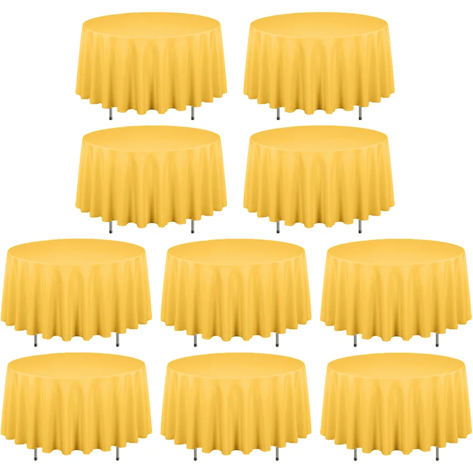 90 Inch Round Tablecloths 10 Pack - Hotel-Grade Polyester Table Covers in Classic Colors - Stain & Wrinkle Resistant for Weddings, Anniversaries & Conferences - Machine Washable Indoor/Outdoor - Banquet/Office/Event Planner Essential
90 Inch Round Tablecloths 10 Pack - Hotel-Grade Polyester Table Covers in Classic Colors - Stain & Wrinkle Resistant for Weddings, Anniversaries & Conferences - Machine Washable Indoor/Outdoor - Banquet/Office/Event Planner Essential