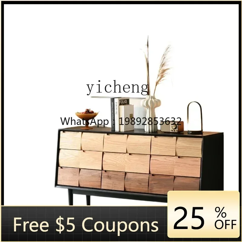 U8 nine chest, bedroom storage wabi sandy wind black walnut solid wood bedside cabinet simple dining side porch locker
U8 nine chest, bedroom storage wabi sandy wind black walnut solid wood bedside cabinet simple dining side porch locker