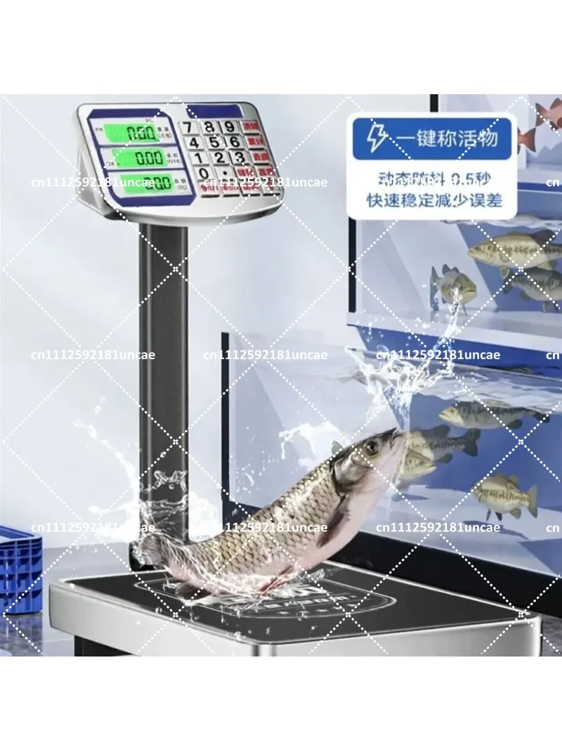 300KG High-Precision Waterproof Digital Scale for Vegetable Sales, Stainless Steel Counter
300KG High-Precision Waterproof Digital Scale for Vegetable Sales, Stainless Steel Counter
