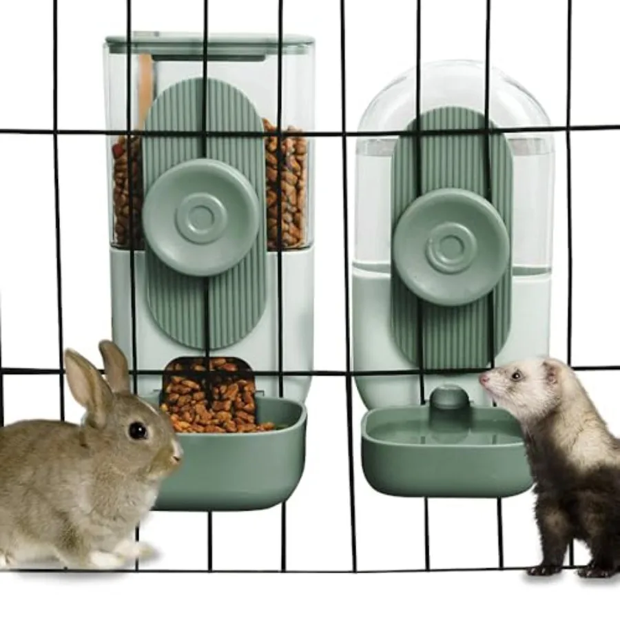 Hanging Automatic Food and Water Dispenser, Gravity Rabbit Feeder Set, Cage Cat and Bunny Food Bowl Cage Grid Spacing Over 1.2
Hanging Automatic Food and Water Dispenser, Gravity Rabbit Feeder Set, Cage Cat and Bunny Food Bowl Cage Grid Spacing Over 1.2