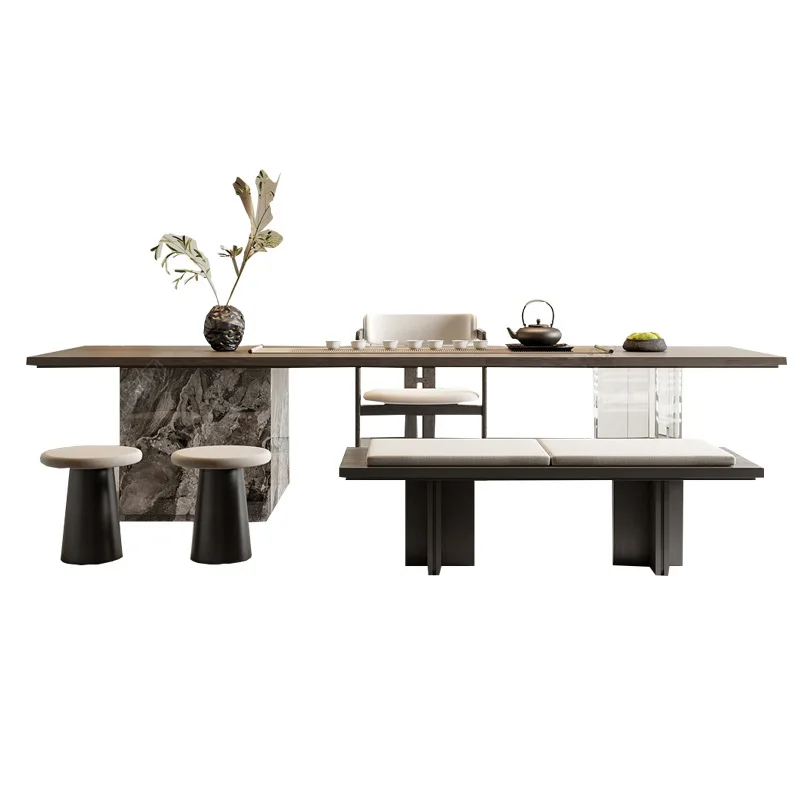 Modern new Chinese tea table and chair combination solid wood light luxury Zen tea table household tea brewing table offic
Modern new Chinese tea table and chair combination solid wood light luxury Zen tea table household tea brewing table offic