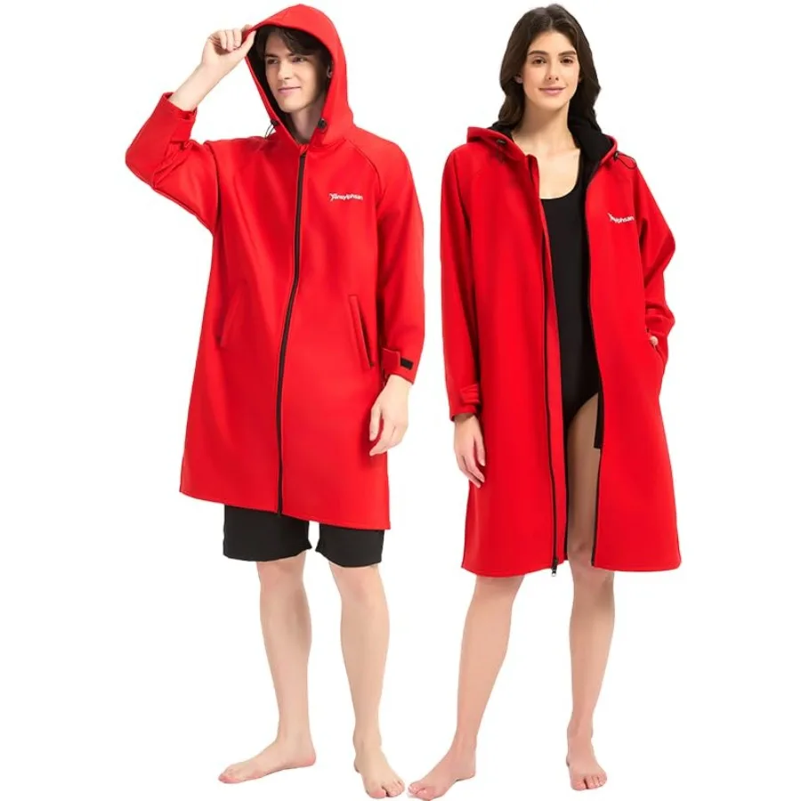 Waterproof Swimming Parka, Windproof Fleece Lined Surf Poncho Coat, Water Resistant Oversized Jacket for Swimming
Waterproof Swimming Parka, Windproof Fleece Lined Surf Poncho Coat, Water Resistant Oversized Jacket for Swimming