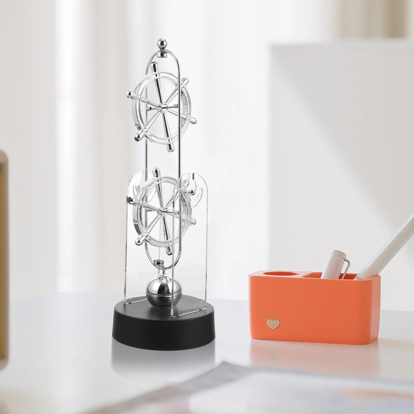 1Pcs Perpetual Motion Instrument Celestial Desktop Decoration Office Ornament Science Physics Balance Ball Decor
1Pcs Perpetual Motion Instrument Celestial Desktop Decoration Office Ornament Science Physics Balance Ball Decor