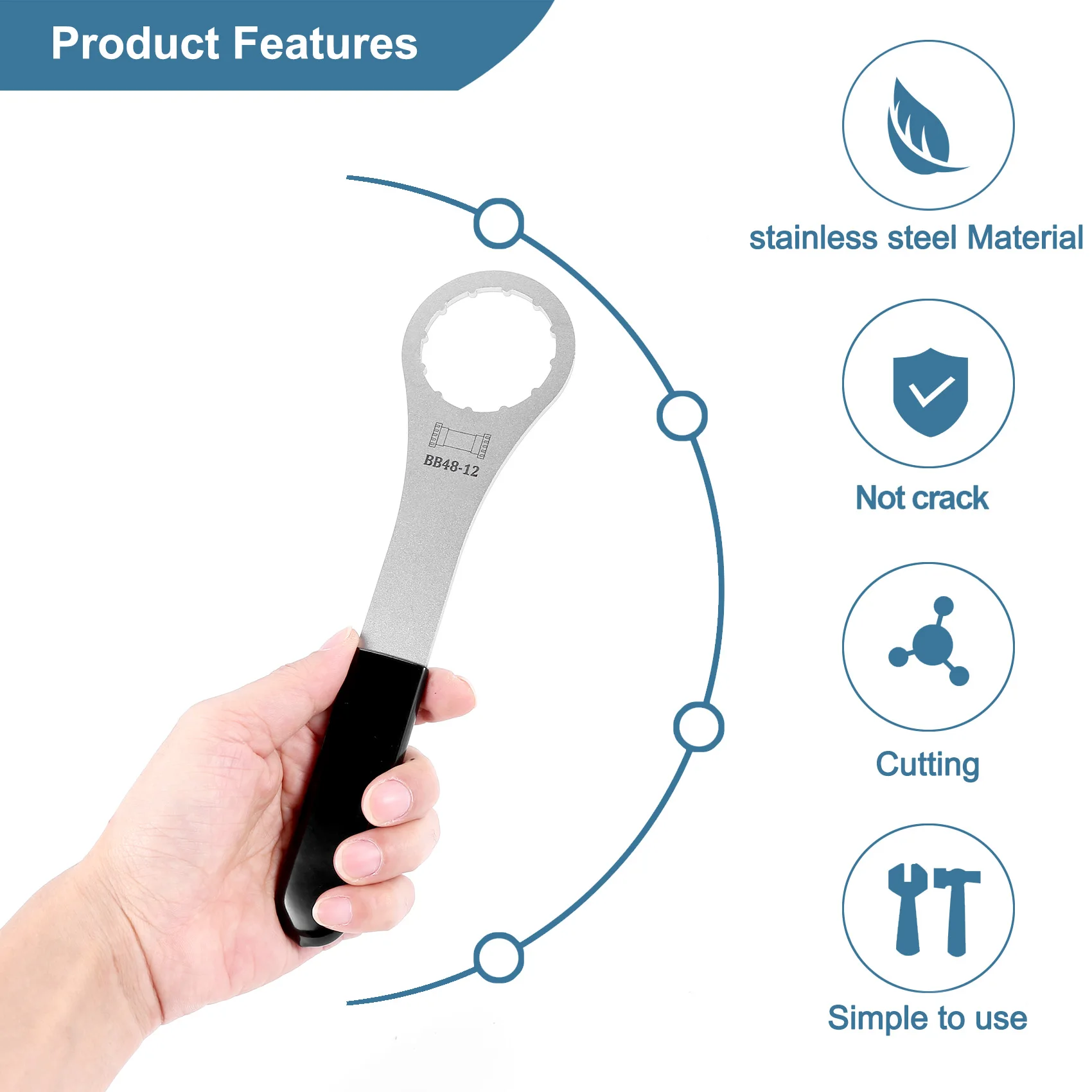 ABMW-Bicycle Bottom Bracket Wrench Spanner Repair Tool BB48-12 12Teeth for Praxis Works M30 OSBB
ABMW-Bicycle Bottom Bracket Wrench Spanner Repair Tool BB48-12 12Teeth for Praxis Works M30 OSBB