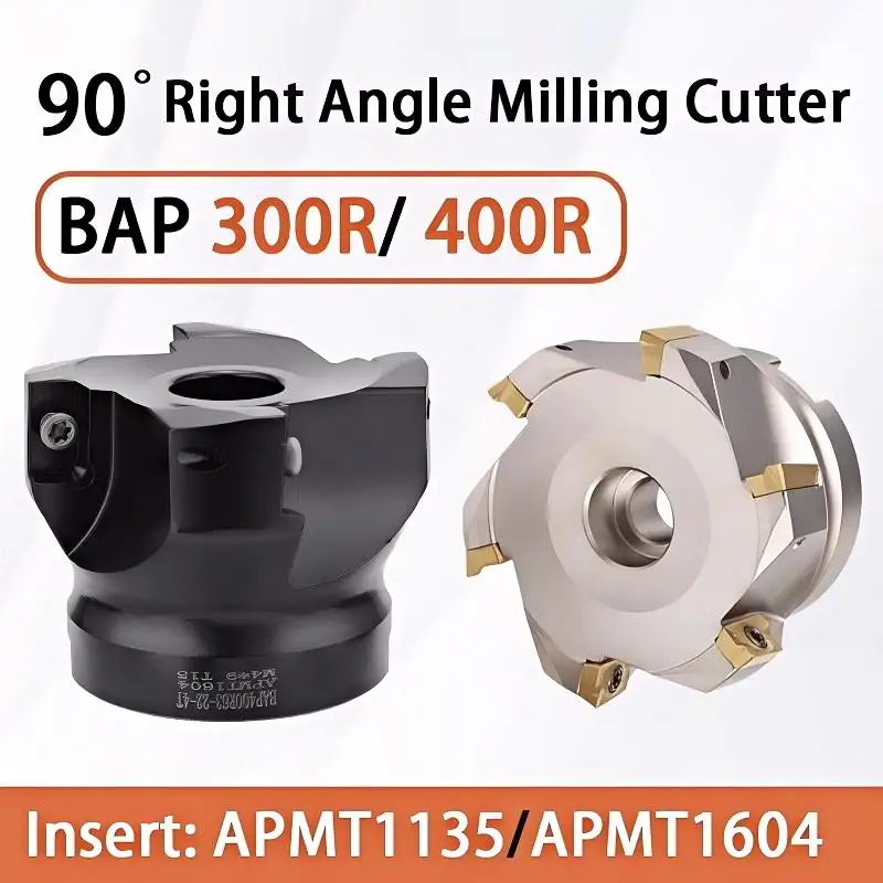 BAP 300R/400R milling cutter head D50 D63 D80 D100 D125 90 ° right angle milling cutter with APMT1135/APMT1604 insert
BAP 300R/400R milling cutter head D50 D63 D80 D100 D125 90 ° right angle milling cutter with APMT1135/APMT1604 insert