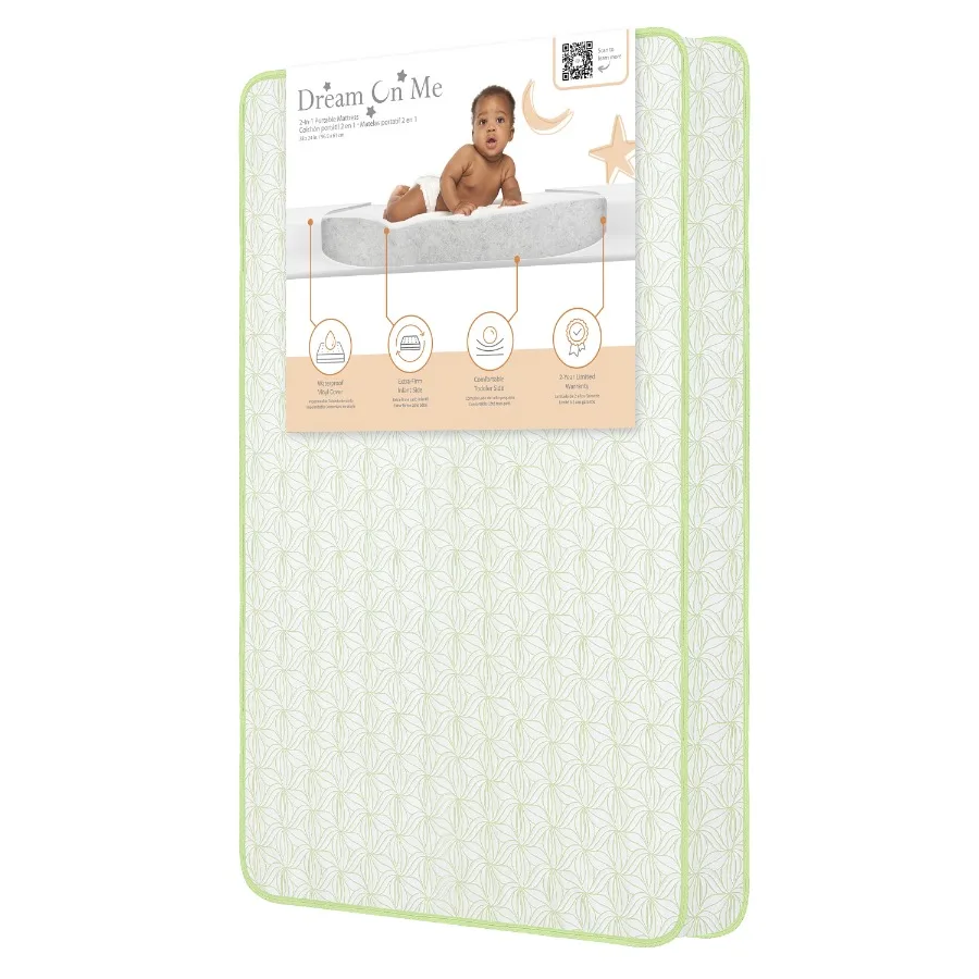 Sunset 3 Extra Firm Fiber Portable Mini Crib Mattress Waterproof Vinyl Cover Greenguard Gold Certified 10-Year Warranty Green F
Sunset 3 Extra Firm Fiber Portable Mini Crib Mattress Waterproof Vinyl Cover Greenguard Gold Certified 10-Year Warranty Green F