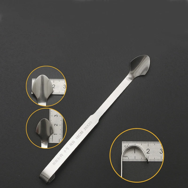 Orbital pull hook stainless steel eyelid conjunctiva double head pull hook snake head with hook pull hook
Orbital pull hook stainless steel eyelid conjunctiva double head pull hook snake head with hook pull hook