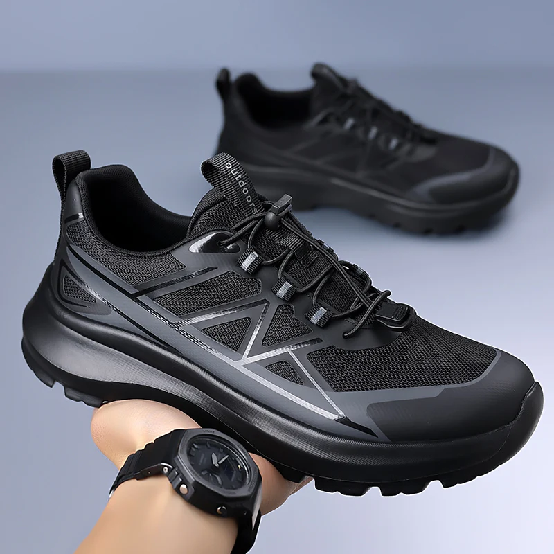 Men's Breathable Mesh Elastic Slip-on Sneakers, Non-slip Thick Sole Comfort Shoes for Outdoor Hiking & All-day Activities
Men's Breathable Mesh Elastic Slip-on Sneakers, Non-slip Thick Sole Comfort Shoes for Outdoor Hiking & All-day Activities