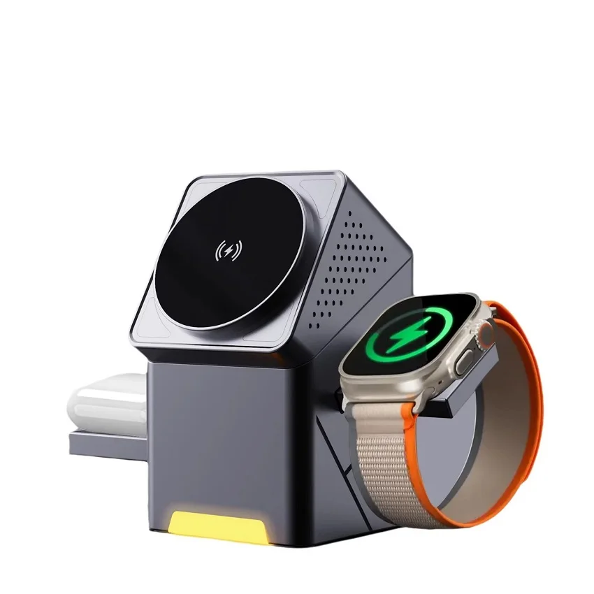 3-in-1 Magnetic Wireless Charger Stand Fast Charging Dock for Smartphones Smart Watches AirPods Portable Travel Charger
3-in-1 Magnetic Wireless Charger Stand Fast Charging Dock for Smartphones Smart Watches AirPods Portable Travel Charger