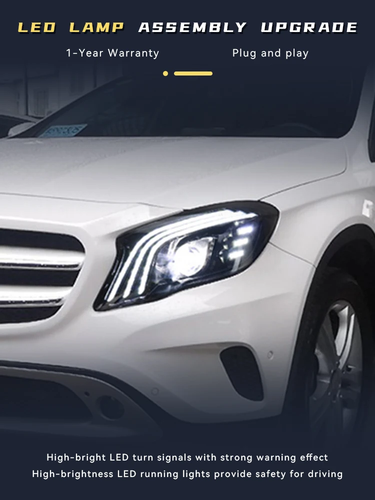 Автомобильные фары для Benz GLA200 GLA300 X156 2016-2019, полностью светодиодные фары в сборе, HID, DRL, аксессуары для линз проектора
Автомобильные фары для Benz GLA200 GLA300 X156 2016-2019, полностью светодиодные фары в сборе, HID, DRL, аксессуары для линз проектора