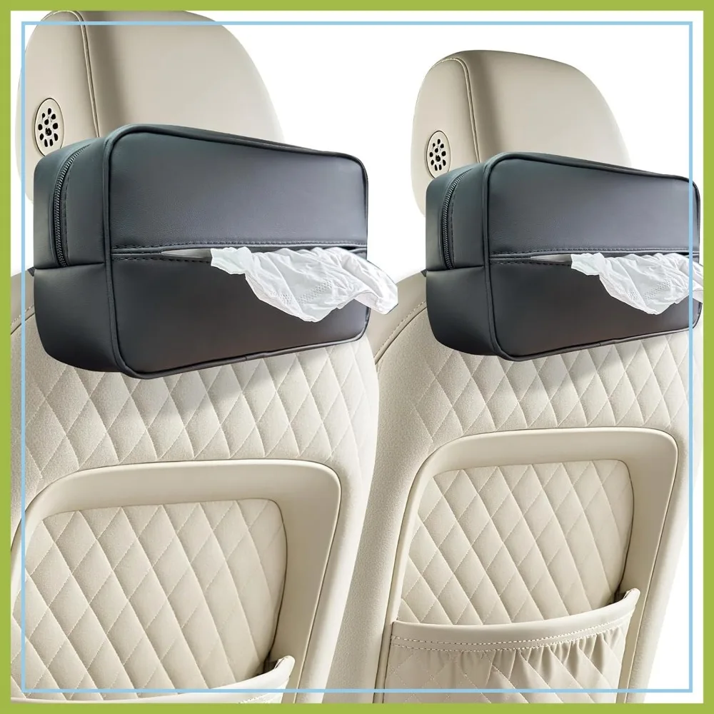 Large Car Tissue Holder for 120 Tissues, PU Leather Rectangular Napkin Holder for Backseat, Fits Standard Tissue Boxes, Black
Large Car Tissue Holder for 120 Tissues, PU Leather Rectangular Napkin Holder for Backseat, Fits Standard Tissue Boxes, Black