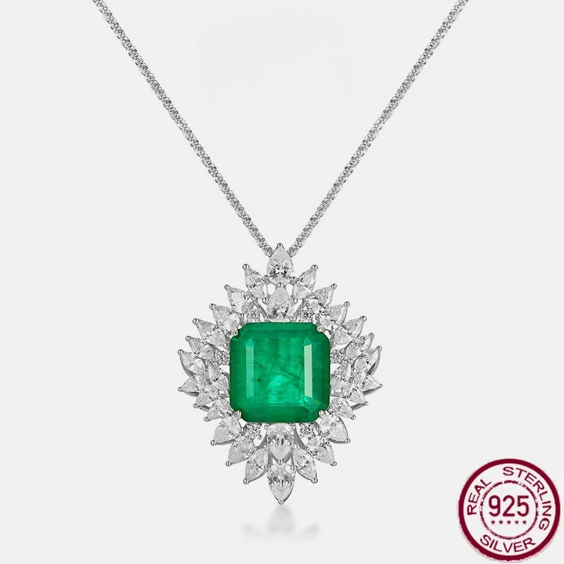 New S925 Pure Silver Green Glass Pendant Necklace, Retro Light Luxury Style, European and American Wedding Jewelry
New S925 Pure Silver Green Glass Pendant Necklace, Retro Light Luxury Style, European and American Wedding Jewelry