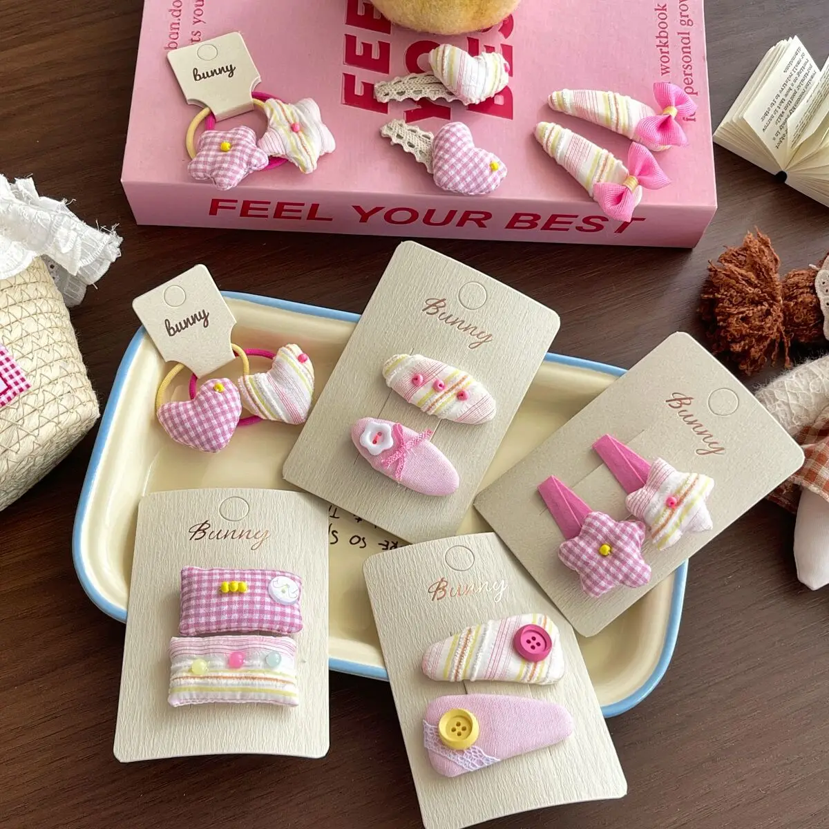 2pcs Pink Striped Love Children's Hairpin Bangs Side Clip Star Elastic Hair Band Hair Rope Tie Rubber Band Girl Hair Accessories
2pcs Pink Striped Love Children's Hairpin Bangs Side Clip Star Elastic Hair Band Hair Rope Tie Rubber Band Girl Hair Accessories