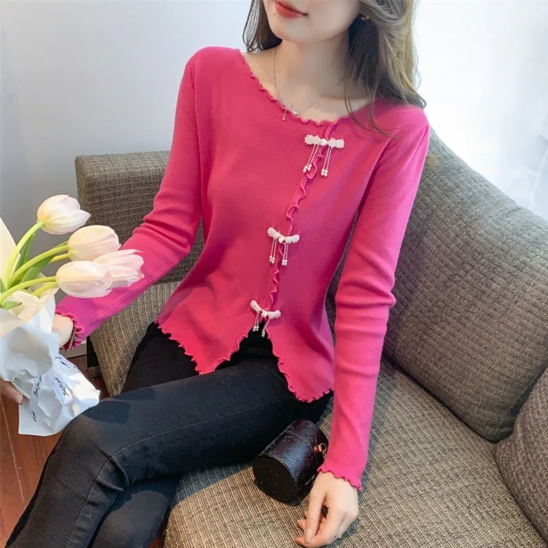 Sweet Fungus Edge Bottoming Shirt Women Split Irregular Knitting Tops Woman Long Sleeve Solid Color Sweater Shirts Female
Sweet Fungus Edge Bottoming Shirt Women Split Irregular Knitting Tops Woman Long Sleeve Solid Color Sweater Shirts Female