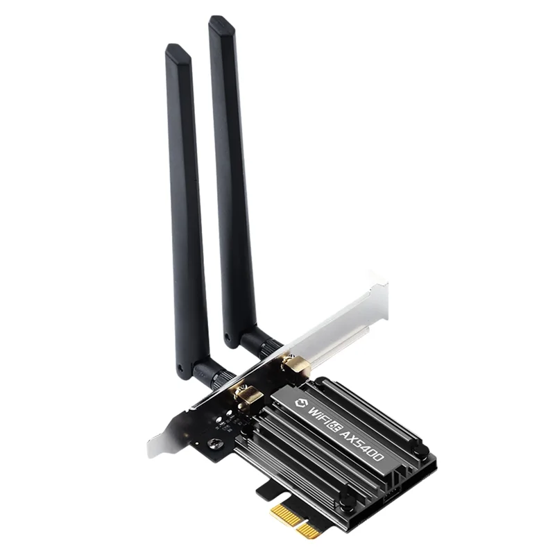 A45F-Wifi 6E AX5400 PCIE адаптер Bluetooth 5,3 трехдиапазонный 2,4G/5G 802.11AX беспроводной приемник Netwotk MU-MIMO для Win10/11
A45F-Wifi 6E AX5400 PCIE адаптер Bluetooth 5,3 трехдиапазонный 2,4G/5G 802.11AX беспроводной приемник Netwotk MU-MIMO для Win10/11