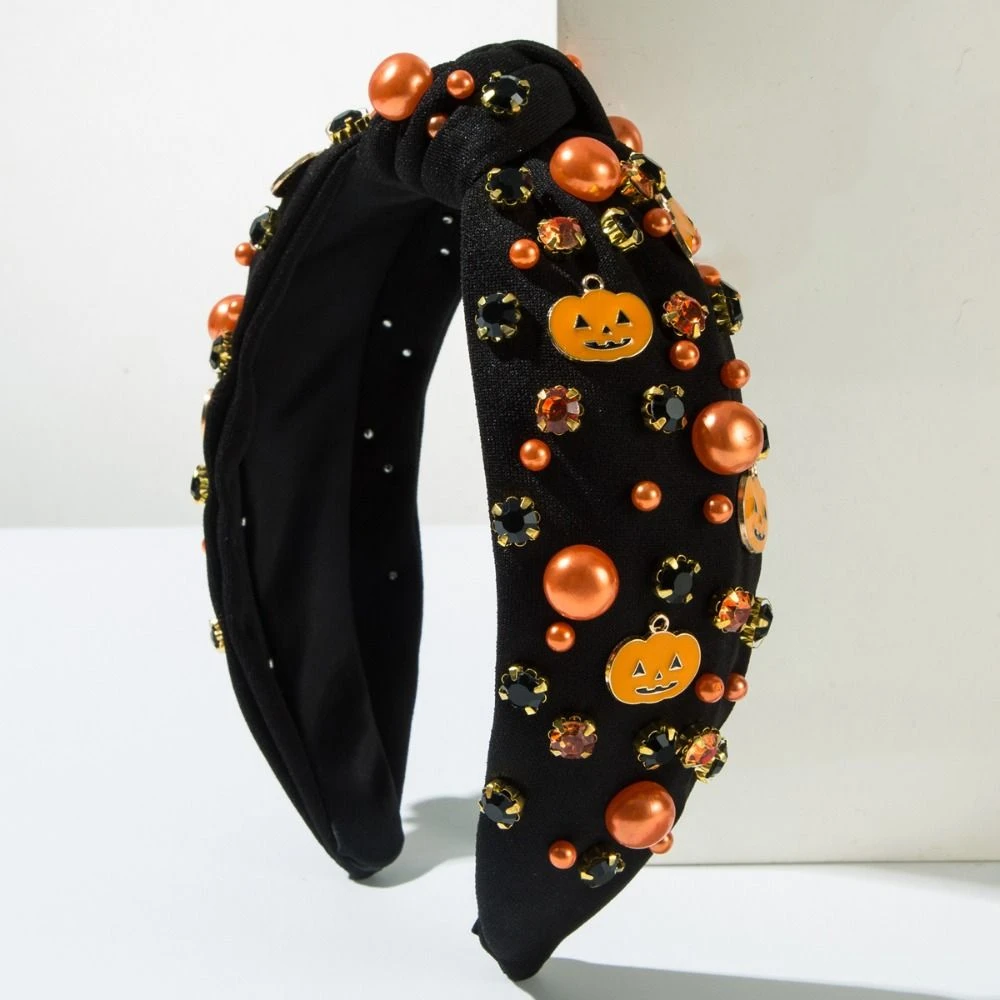 Ghost Halloween Rhinestone Pearl Hairband Knot Style Wide Edge Halloween Pearl Head Hoop Luxury Fashion Pumpkin Baroque Headband
Ghost Halloween Rhinestone Pearl Hairband Knot Style Wide Edge Halloween Pearl Head Hoop Luxury Fashion Pumpkin Baroque Headband