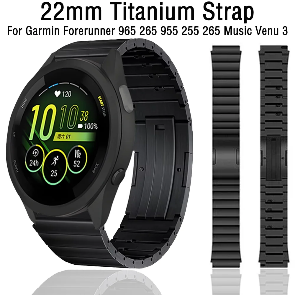 22mm Titanium Strap for Garmin Venu 3 2 Vivoactive 4 Quick Release Bracelet Band for Garmin Forerunner 965 265 955 255 265 Music
22mm Titanium Strap for Garmin Venu 3 2 Vivoactive 4 Quick Release Bracelet Band for Garmin Forerunner 965 265 955 255 265 Music