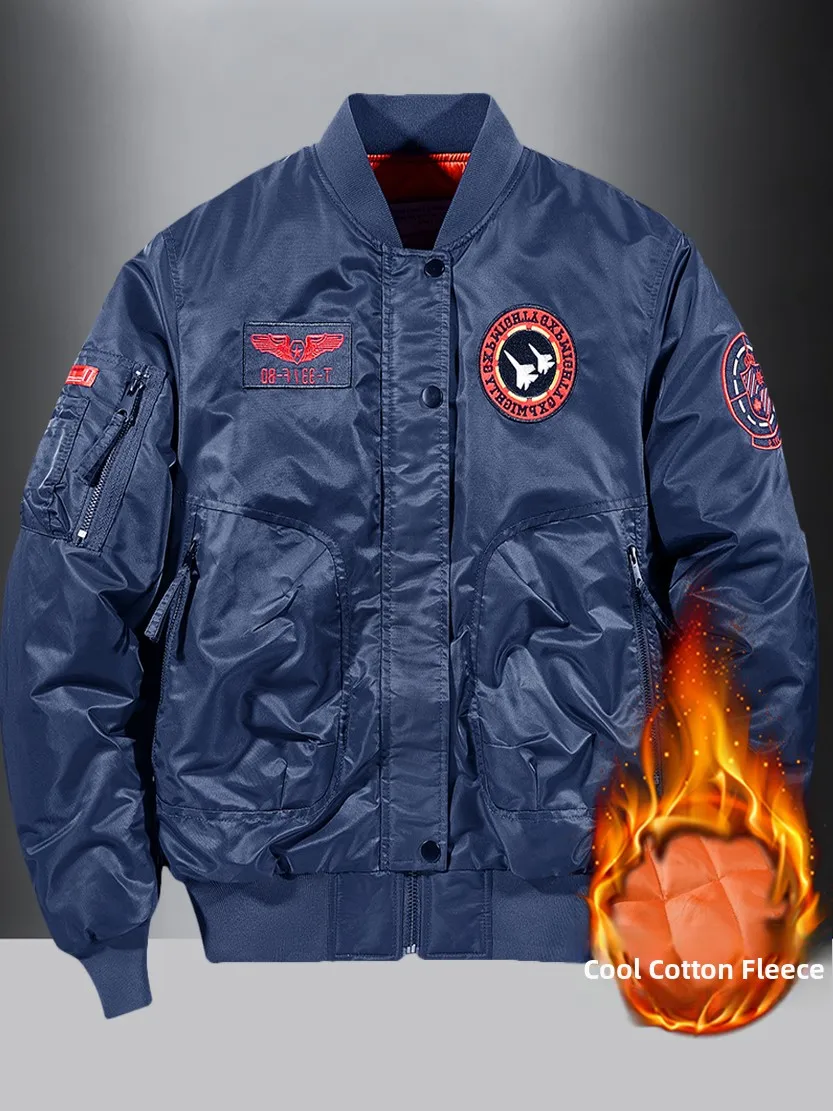 American Sle Retro Pilot Cotton Jaet Men's Casual Wear Field Sport Coat Warm Thiened Long Sve Zipper Closure Pure Color
American Sle Retro Pilot Cotton Jaet Men's Casual Wear Field Sport Coat Warm Thiened Long Sve Zipper Closure Pure Color