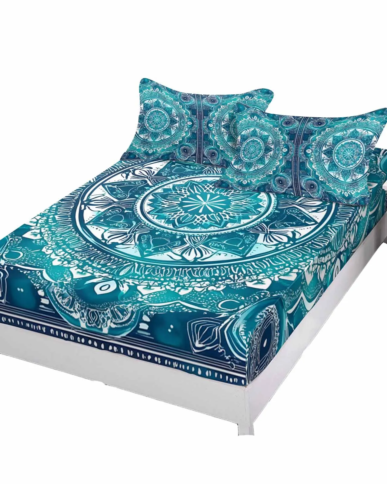 Retro National Blue Style Bed Mattress Fitted sheet Elastic Rubber Band Non-slip Bed Sheet Pillowcase Set
Retro National Blue Style Bed Mattress Fitted sheet Elastic Rubber Band Non-slip Bed Sheet Pillowcase Set