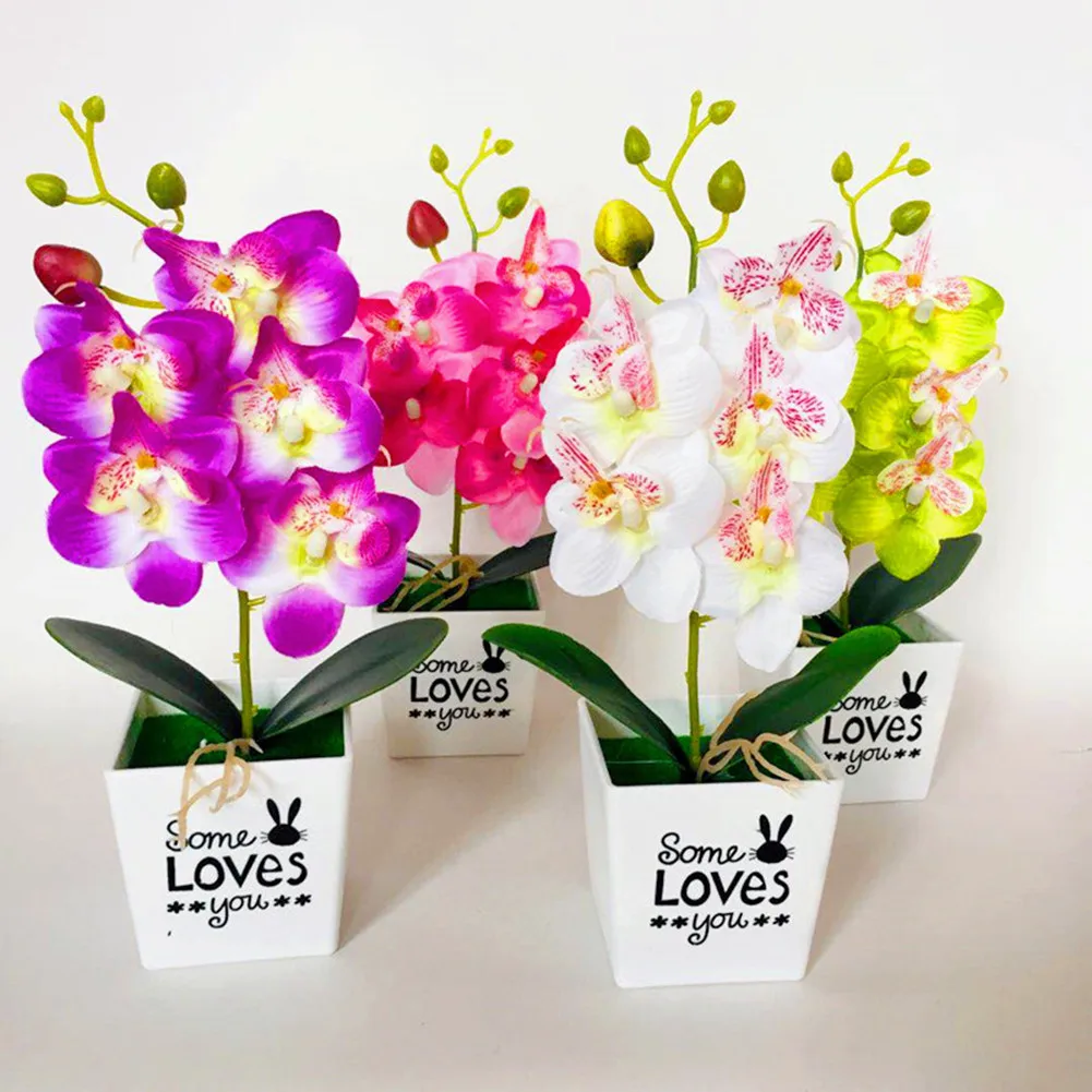 Outdoor Phalaenopsis Flower Artificial Plants Bedroom Decor With Pot Home Garden Decoration Artificial Butterfly-Orchid Flower
Outdoor Phalaenopsis Flower Artificial Plants Bedroom Decor With Pot Home Garden Decoration Artificial Butterfly-Orchid Flower