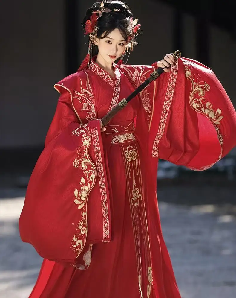 Classical Red Hanfu Men Women Traditional Chinese Dress Carnival Event Wuxia Cosplay Costume Wedding Party Bride Groom Outfits
Classical Red Hanfu Men Women Traditional Chinese Dress Carnival Event Wuxia Cosplay Costume Wedding Party Bride Groom Outfits