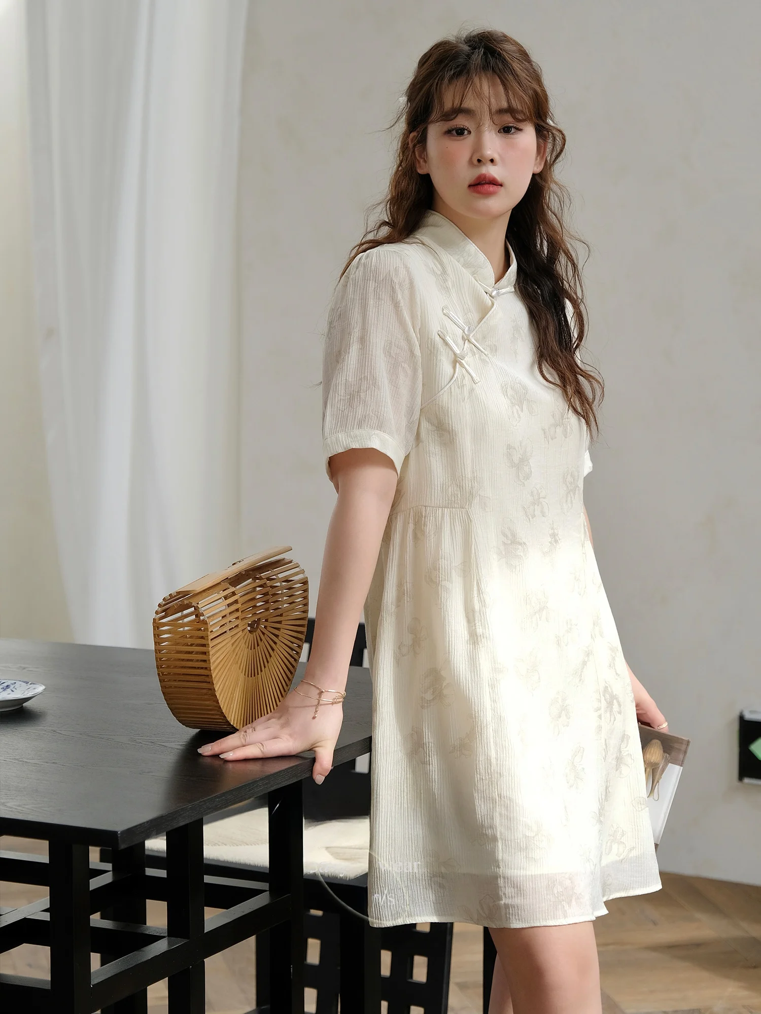 Monica plus Size Women's Gentle Vintage Dress Summer New Chinese Style Elegance Skirt for Plump Women Short Sleeve
Monica plus Size Women's Gentle Vintage Dress Summer New Chinese Style Elegance Skirt for Plump Women Short Sleeve