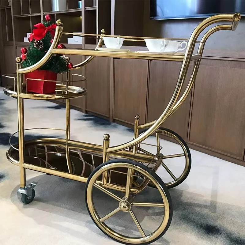 bar Cart Trolley Metal Hotel Restaurant Food Delivery Vehicle Venue Mobile Trolley Commercial Three-layer Golden Liquor Truck
bar Cart Trolley Metal Hotel Restaurant Food Delivery Vehicle Venue Mobile Trolley Commercial Three-layer Golden Liquor Truck