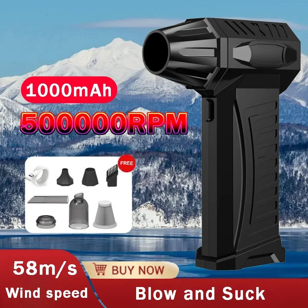 Super Violent Blower 500000RPM Brushless Turbo Jet Blower Dry 10000mAh Fast Charging Duct Fan 300G Thrust PC Cleaning Tool
Super Violent Blower 500000RPM Brushless Turbo Jet Blower Dry 10000mAh Fast Charging Duct Fan 300G Thrust PC Cleaning Tool