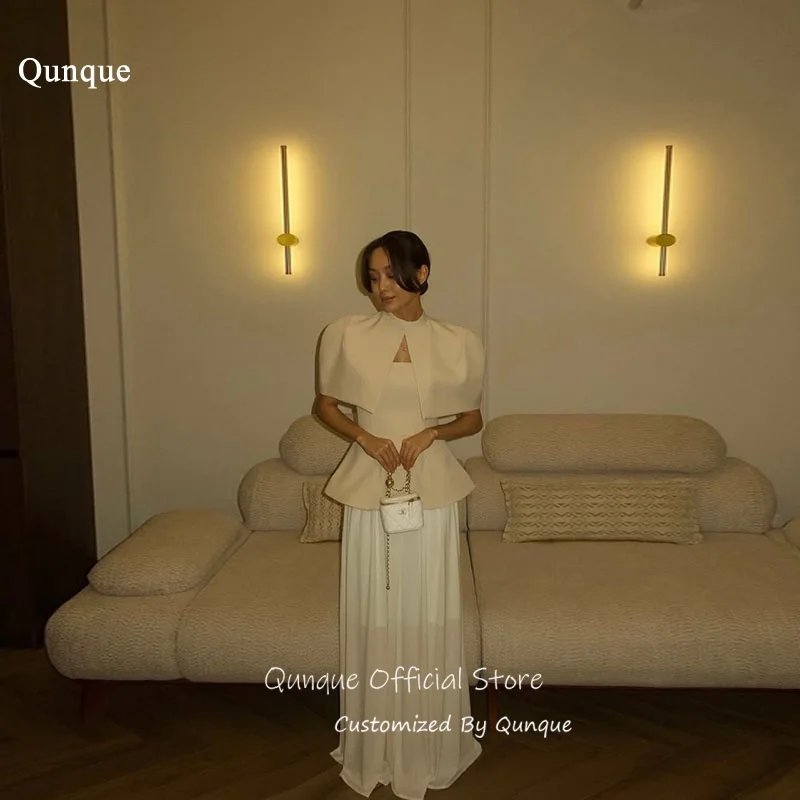 Qunque High Neck A Line Evening Dress Robes De Soirée Satin Capelet Timeless High Quality Vestido De Fiesta Lujo Customized
Qunque High Neck A Line Evening Dress Robes De Soirée Satin Capelet Timeless High Quality Vestido De Fiesta Lujo Customized