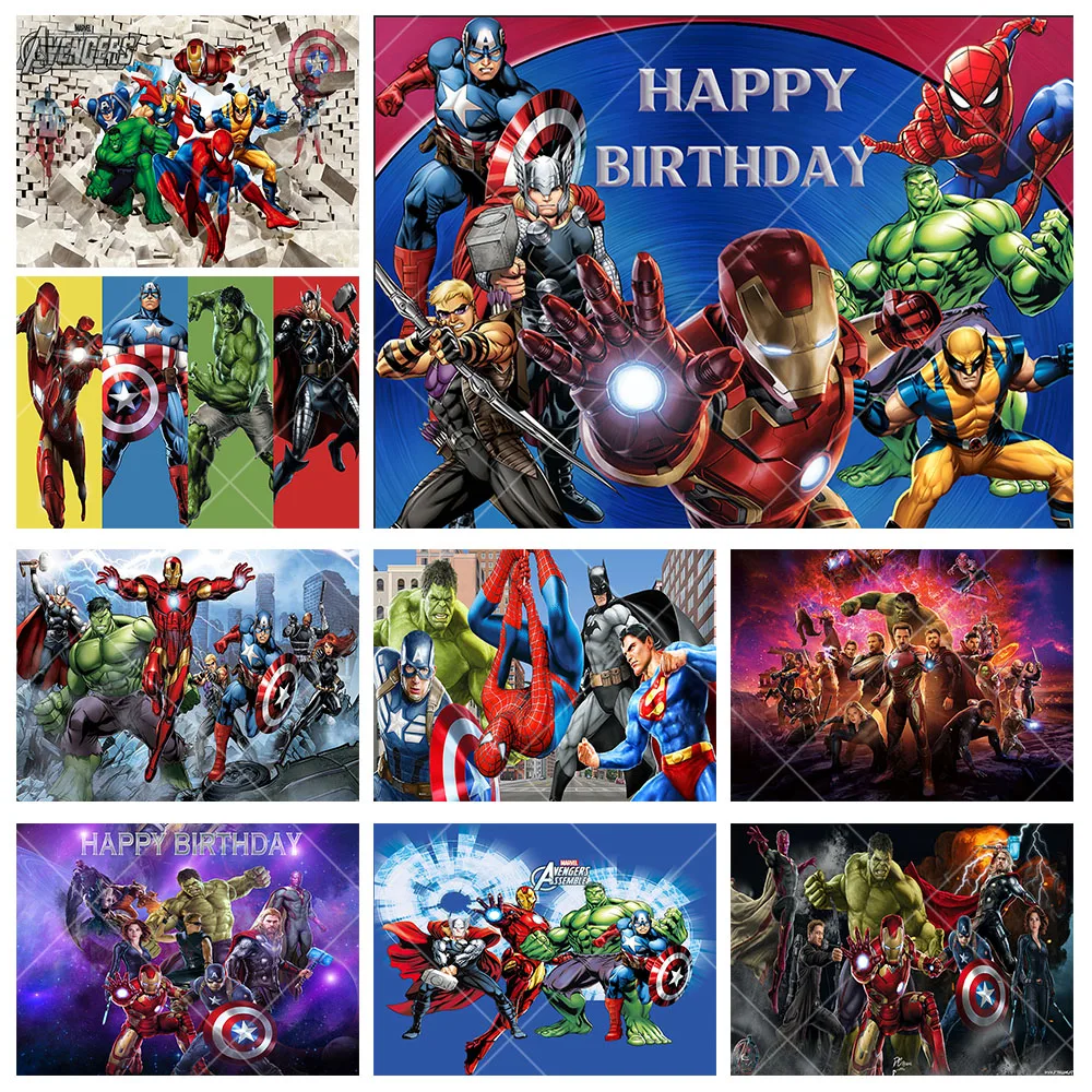 Disney Avengers Superhero Backdrop Kids Birthday Photo Background Ironman Hulk Poster Polyester Vinyl Studios Decoration Props
Disney Avengers Superhero Backdrop Kids Birthday Photo Background Ironman Hulk Poster Polyester Vinyl Studios Decoration Props