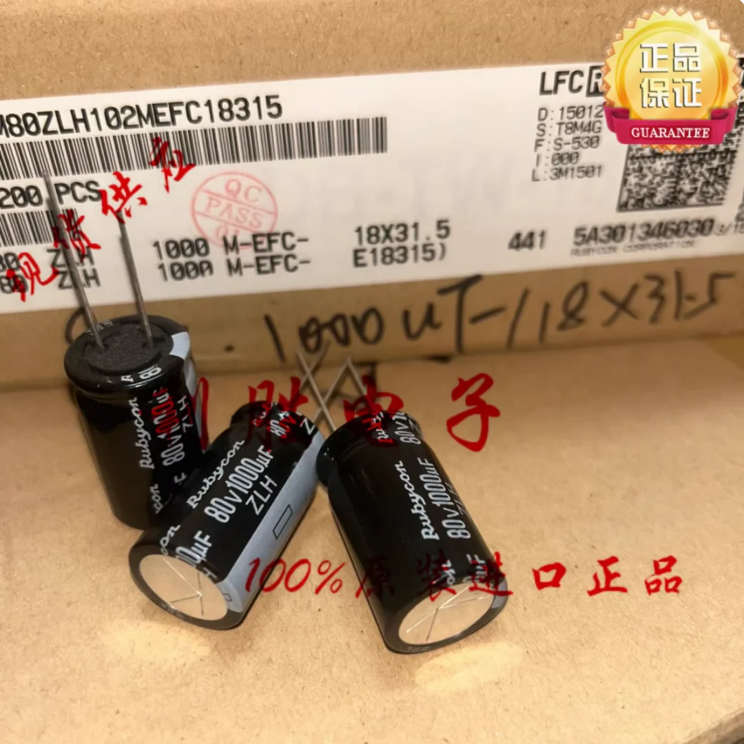 1000UF 80V Japanese Ruby Capacitor 80V1000UF 18*31.5 ZLH High Frequency Low Resistance
1000UF 80V Japanese Ruby Capacitor 80V1000UF 18*31.5 ZLH High Frequency Low Resistance