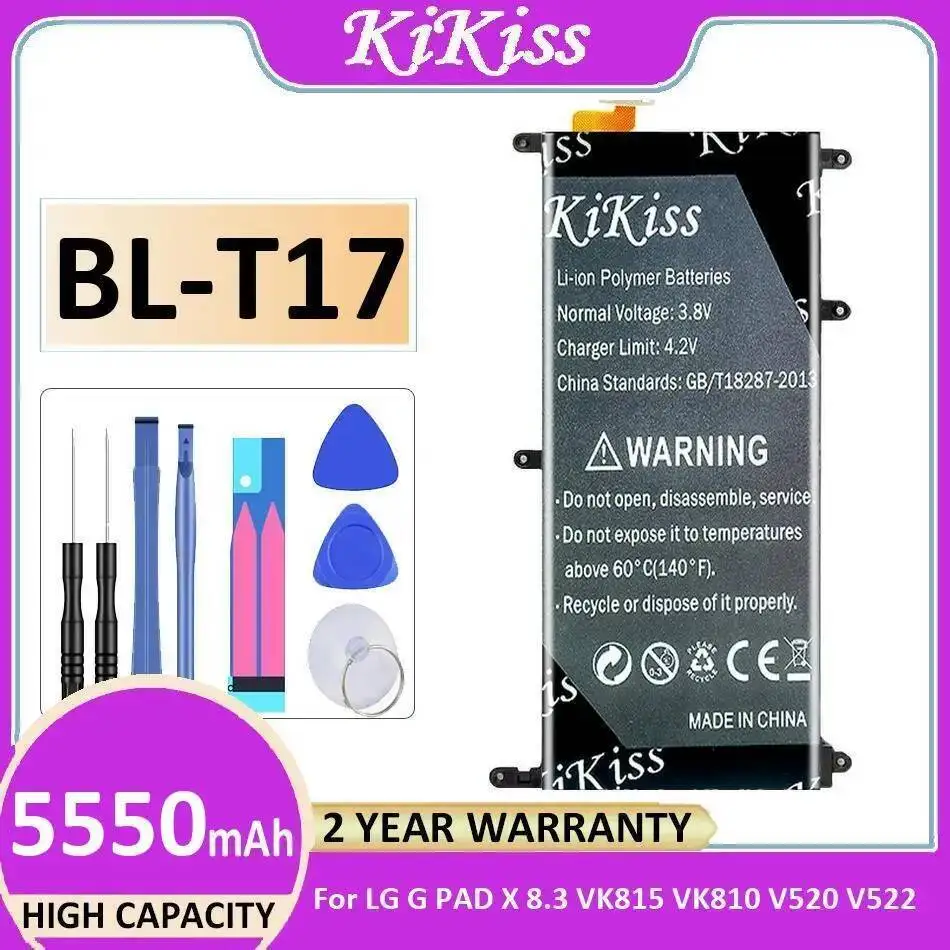 Reliable Power Supply 5550Mah Tablet Battery BL-T17 High-Capacity For LG G Pad X 8.3 VK815 VK810 V520 V522
Reliable Power Supply 5550Mah Tablet Battery BL-T17 High-Capacity For LG G Pad X 8.3 VK815 VK810 V520 V522
