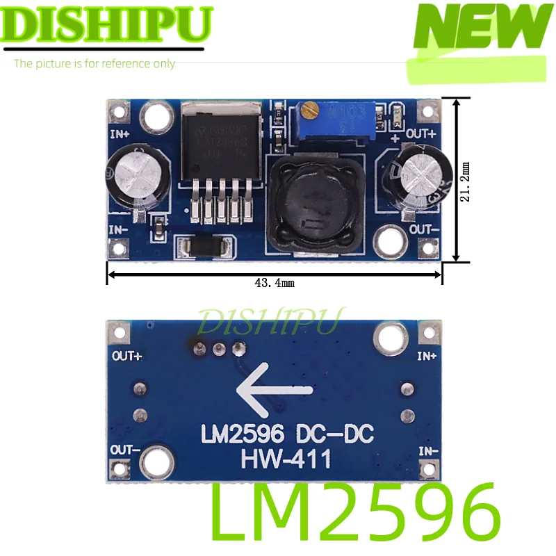 DIP converter reducer parts LM2596 reduction module 1,25 V-30V power supply output 1 DC-DC
DIP converter reducer parts LM2596 reduction module 1,25 V-30V power supply output 1 DC-DC
