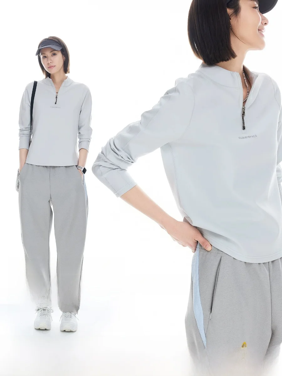 Cloud Life e Blue Cotton Air Layer f Zipper Stand Collar Sweatirt Spring oulder Insertion Women's Top
Cloud Life e Blue Cotton Air Layer f Zipper Stand Collar Sweatirt Spring oulder Insertion Women's Top
