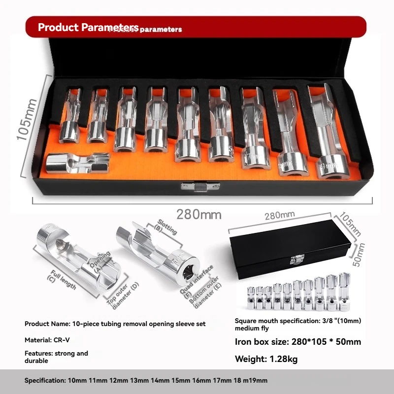 Diesel fuel injector line oxygen sensor socket tool, open-end fuel line removal socket, slotted oxygen sensor wrench
Diesel fuel injector line oxygen sensor socket tool, open-end fuel line removal socket, slotted oxygen sensor wrench