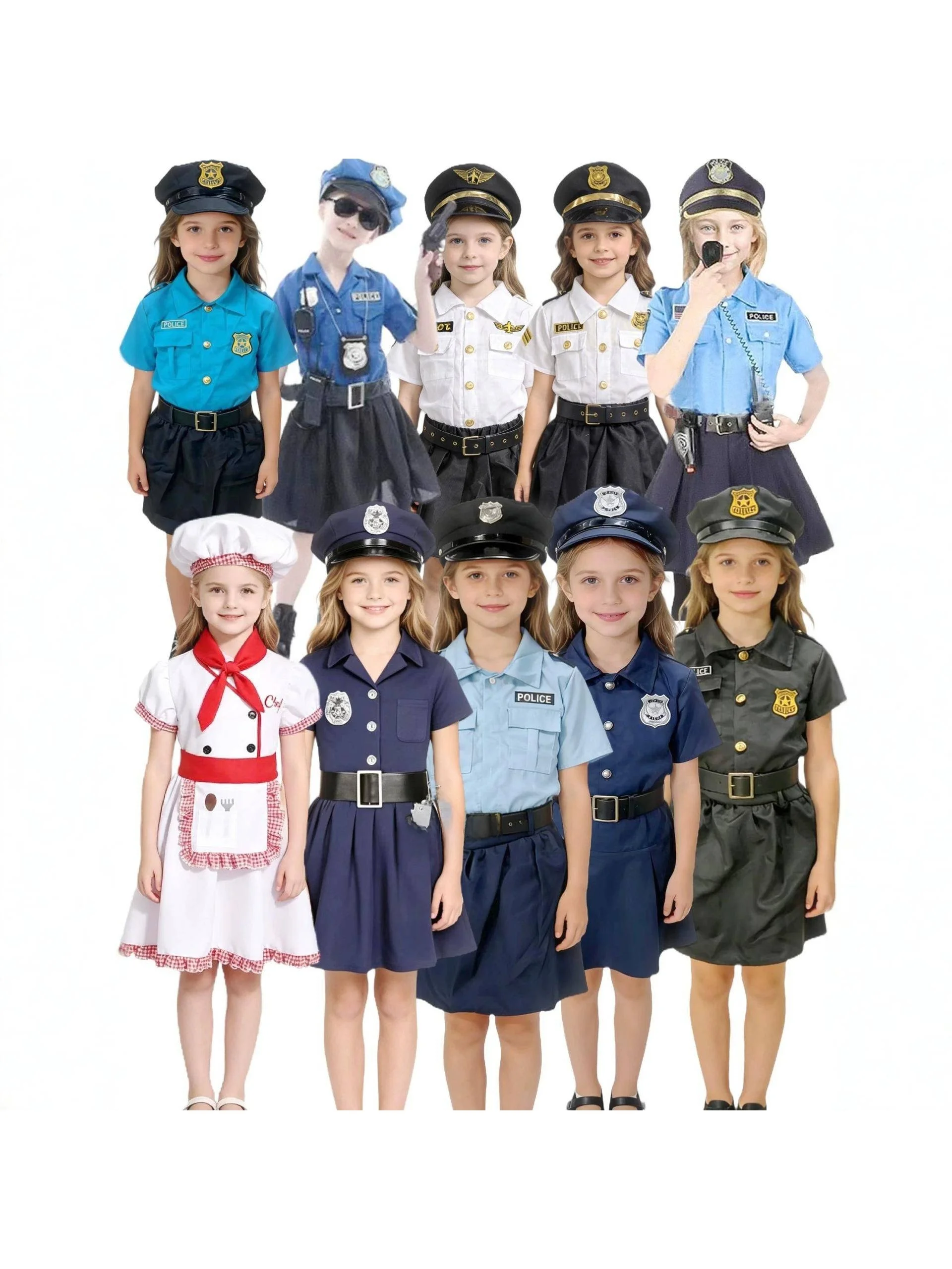 Children's Halloween Police Uniform Doctor Firefighter Nurse Engineer Lawyer Performance Costume Stage Performance Outfit
Children's Halloween Police Uniform Doctor Firefighter Nurse Engineer Lawyer Performance Costume Stage Performance Outfit