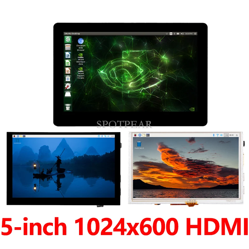 Raspberry Pi 5inch LCD HDMI Capacitive/Resistive TouchScreen 5 inch Display 1024x600 Mini PC PI5
Raspberry Pi 5inch LCD HDMI Capacitive/Resistive TouchScreen 5 inch Display 1024x600 Mini PC PI5