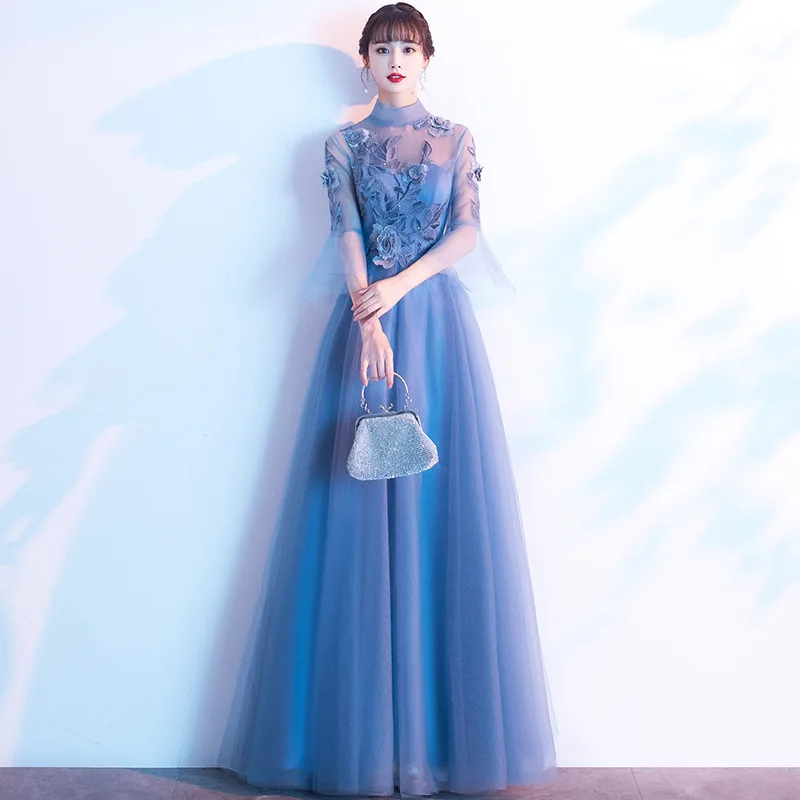Blue evening dress women's 2024 new summer banquet company annual meeting temperament annual meeting vocal art test host
Blue evening dress women's 2024 new summer banquet company annual meeting temperament annual meeting vocal art test host