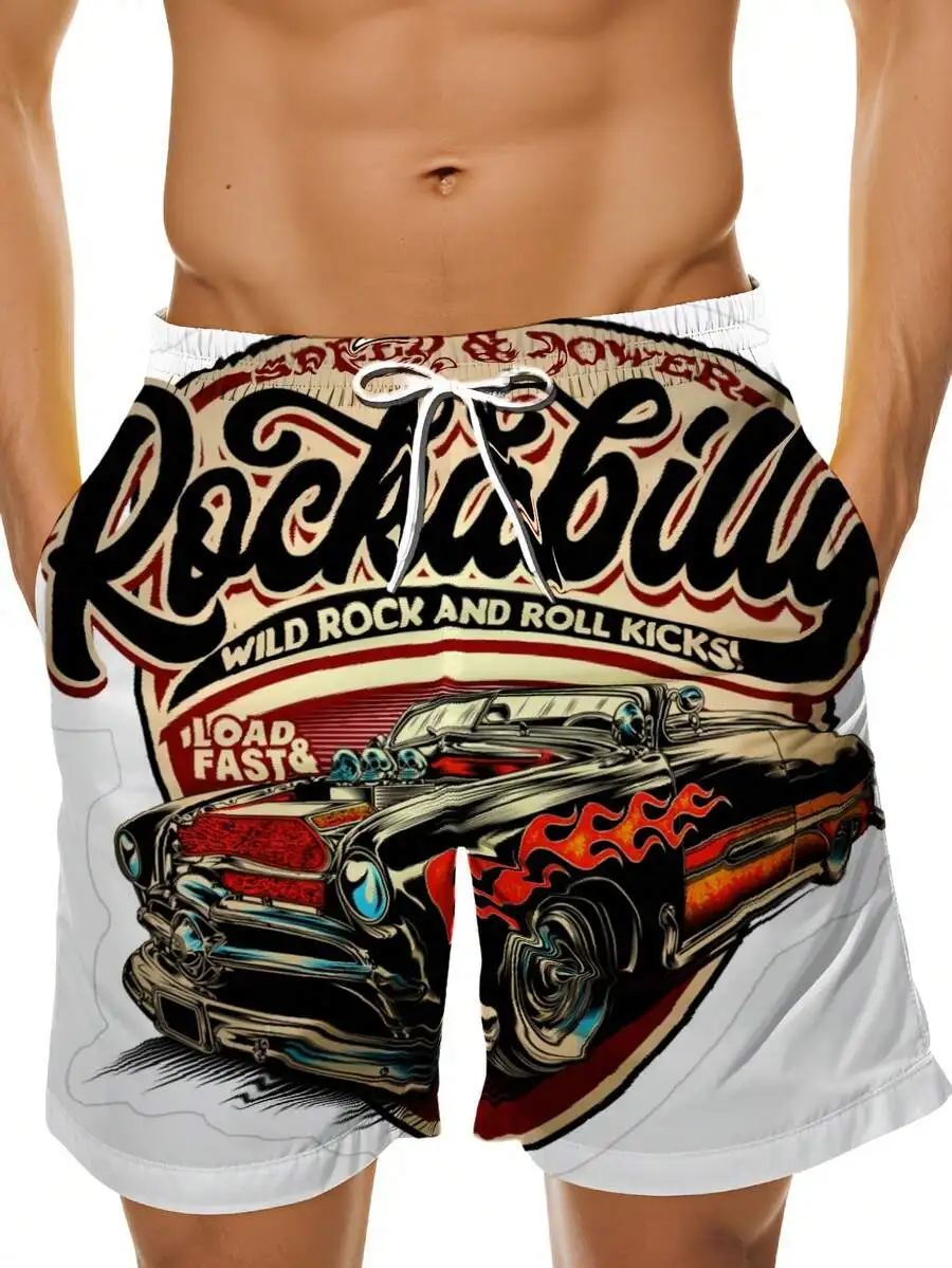 Rockabilly Classic Car Print Swim Trunks Men Beach Shorts Summer Fast Dry
Rockabilly Classic Car Print Swim Trunks Men Beach Shorts Summer Fast Dry