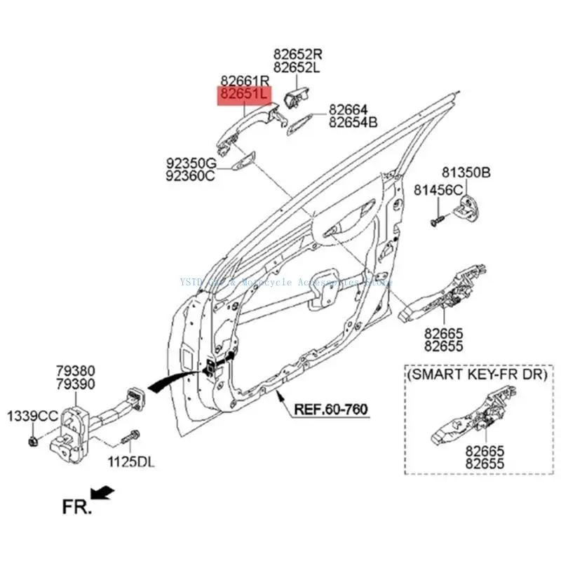 L5BC Automotive Accessories 82651C1110 82651-C1110 Left Front Outer Door Handle Repair Parts for 15-18 Exterior Door Handle
L5BC Automotive Accessories 82651C1110 82651-C1110 Left Front Outer Door Handle Repair Parts for 15-18 Exterior Door Handle